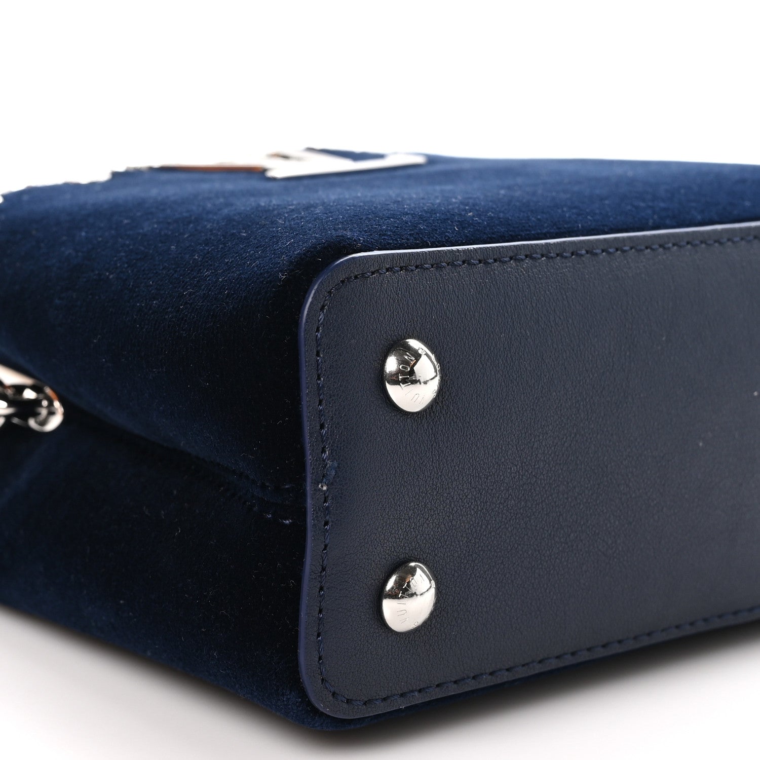 Louis Vuitton Velvet Crystal Capucines Mini Midnight Blue 8 of 10