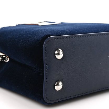Louis Vuitton Velvet Crystal Capucines Mini Midnight Blue 8 of 10