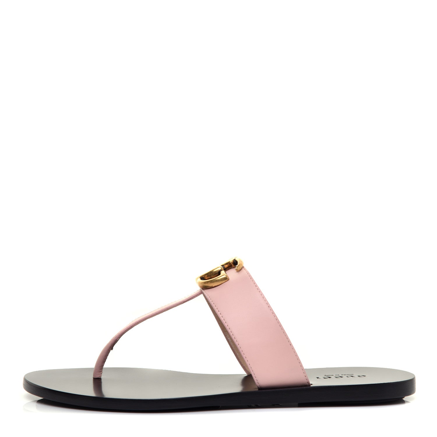 Gucci Calfskin GG Marmont Thong Sandals 35.5 Perfect Pink 1 of 7