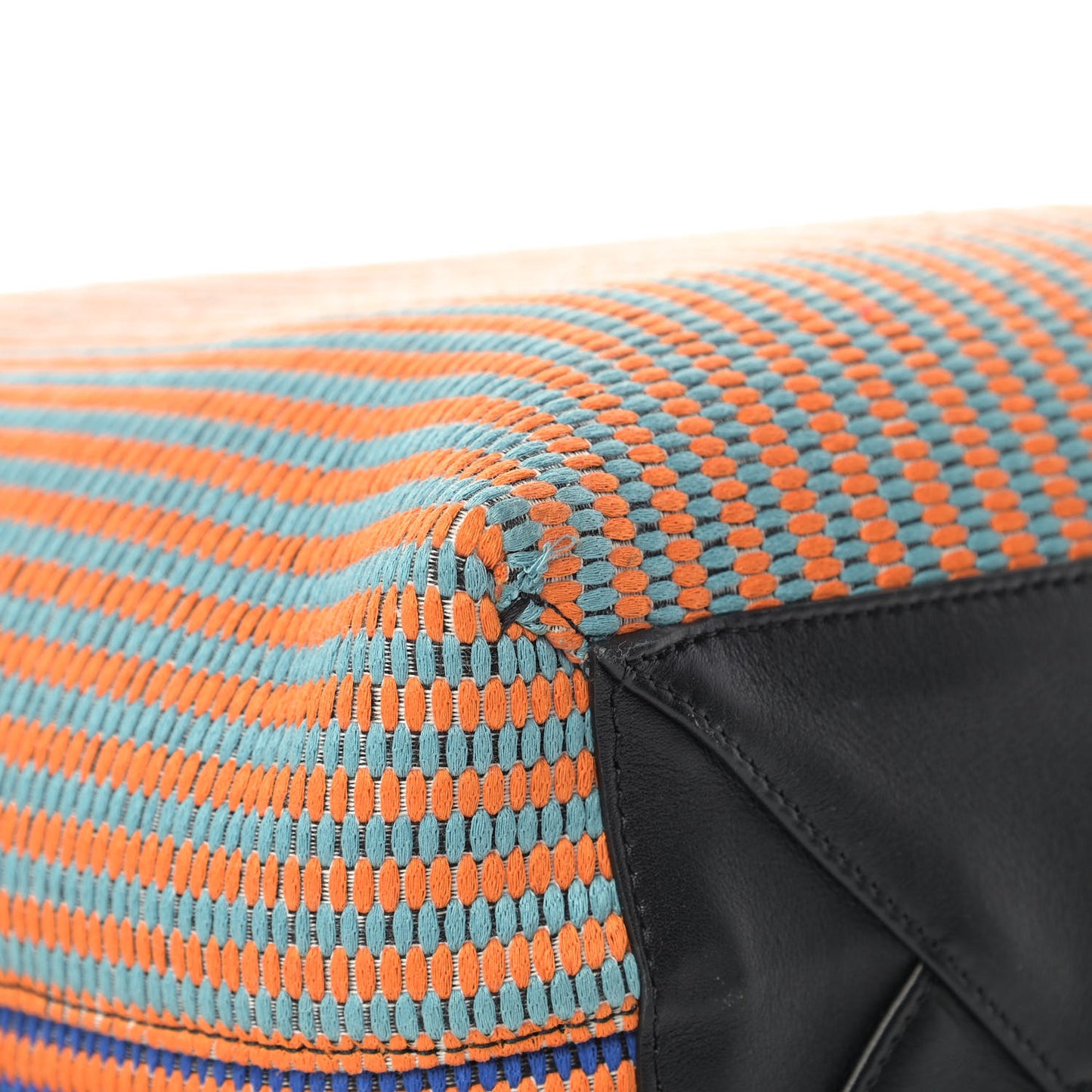 Woven Canvas Twisted Cabas Multicolor