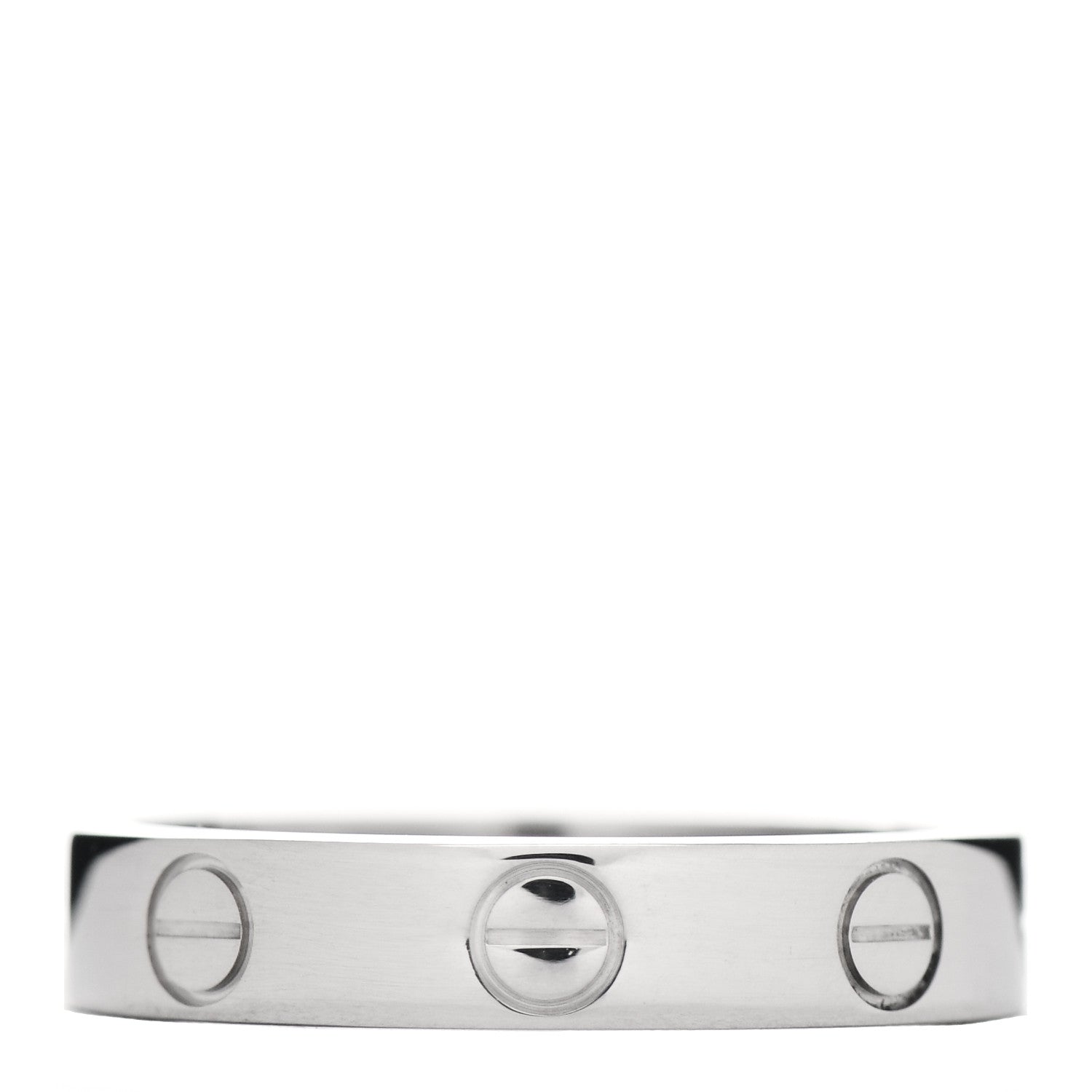 Cartier 18K White Gold 3.5mm LOVE Wedding Band Ring 50 5.25 3 of 4