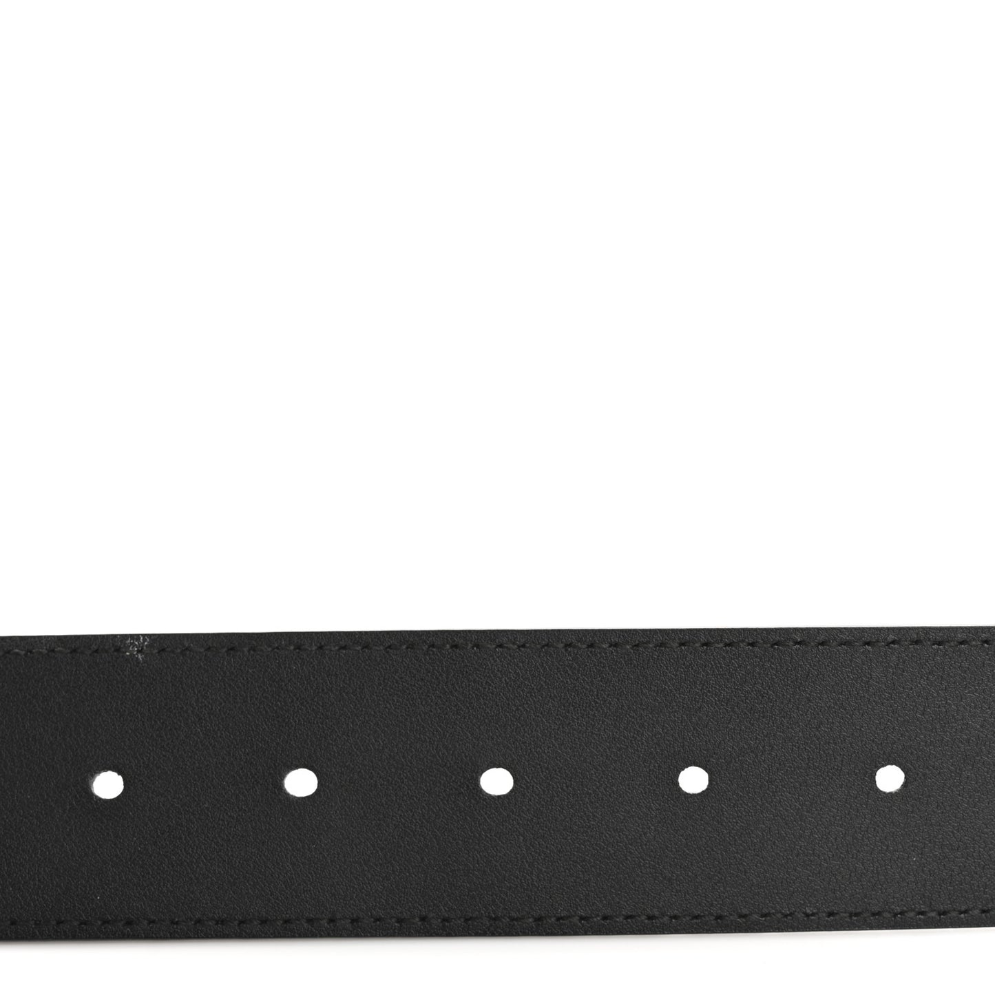Moon Calfskin Pearl Double G 40mm Belt 75 30 Black Cream