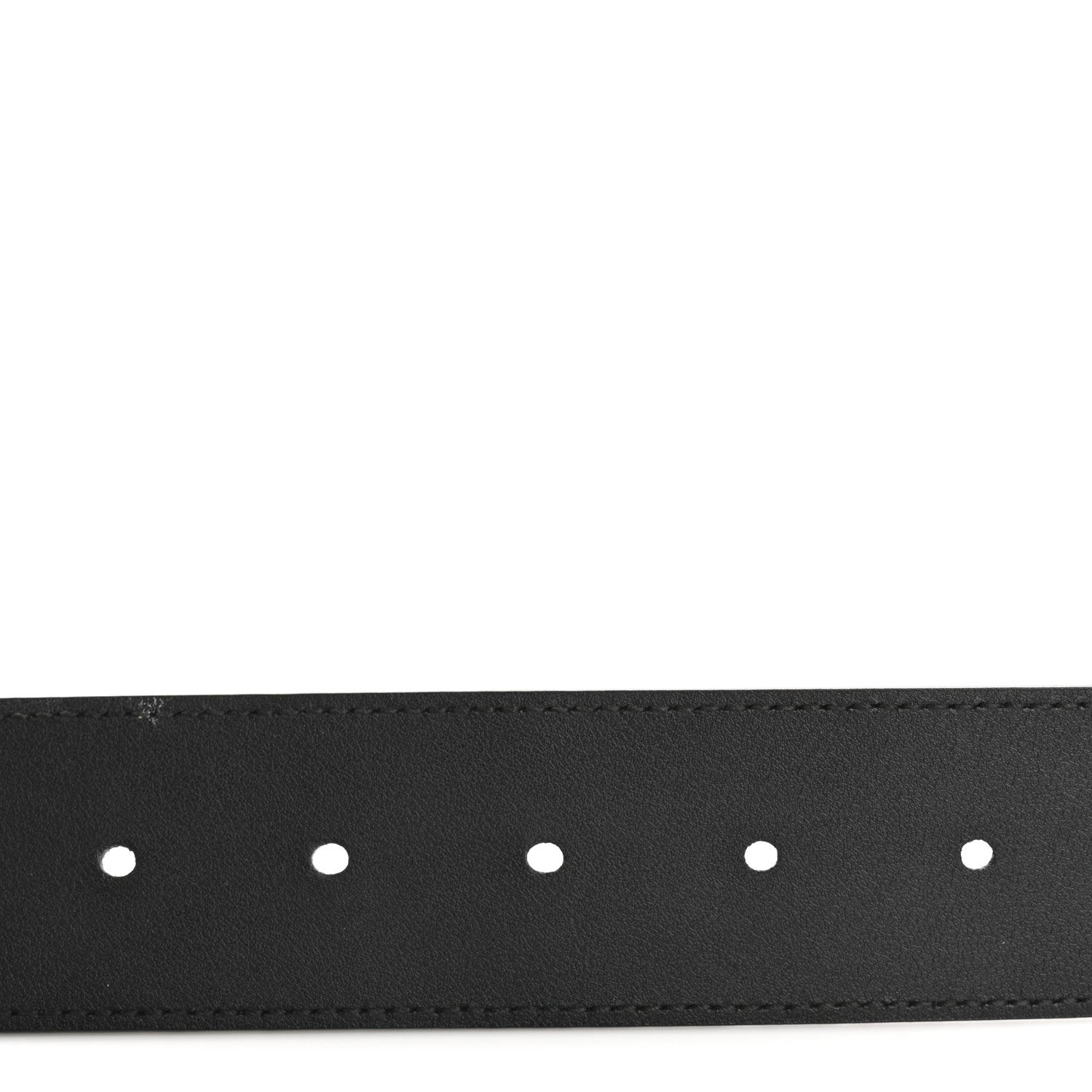 Gucci Moon Calfskin Pearl Double G 40mm Belt 75 30 Black Cream 4 of 8