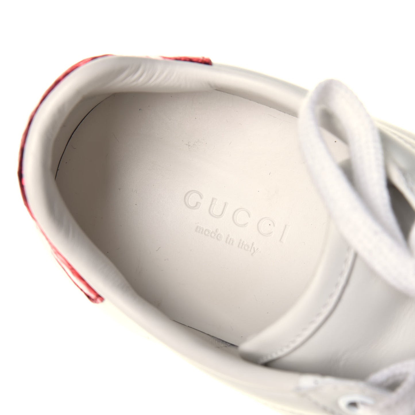 Calfskin Ayers Bee Embroidered Womens Ace Sneakers 35 White Green
