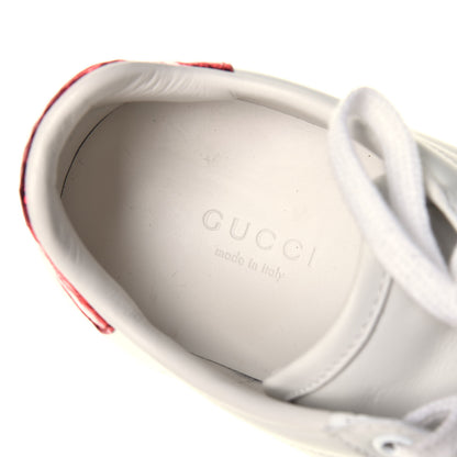 Gucci Calfskin Ayers Bee Embroidered Womens Ace Sneakers 35 White Green 8 of 9