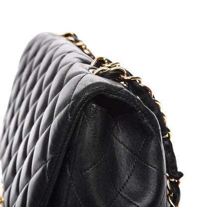Chanel Lambskin Quilted Jumbo Single Flap Black 11 of 15
