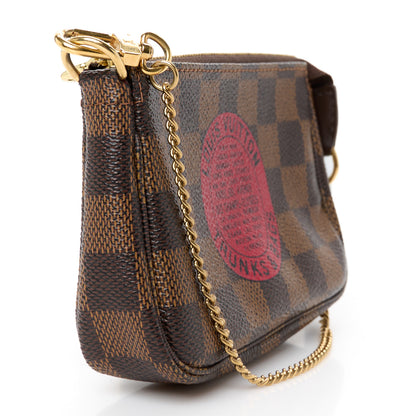 Louis Vuitton Damier Ebene Complice Trunks and Bags Mini Pochette Accessories Red 2 of 9