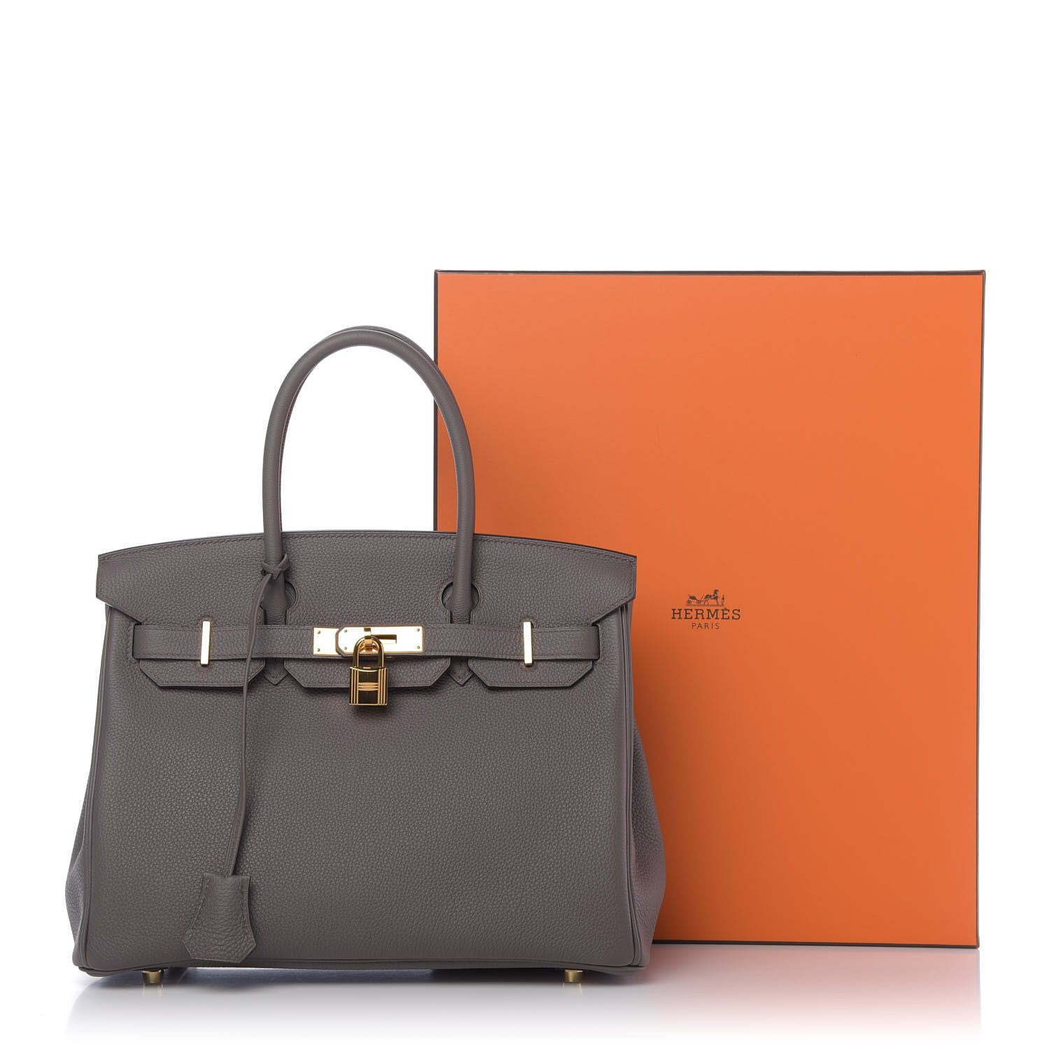 Hermes Togo Birkin 30 Etain 9 of 10