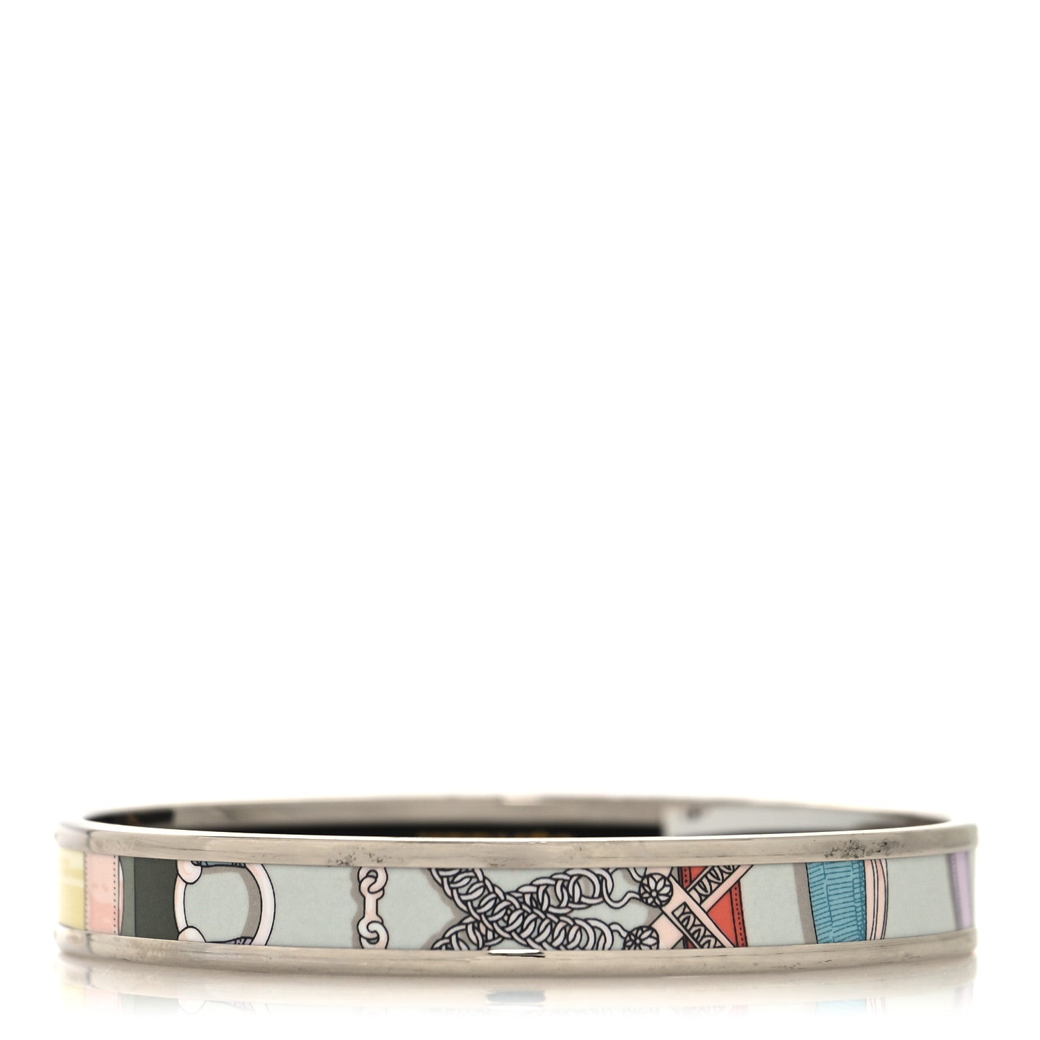 Hermes Enamel Printed Narrow Bracelet 62 1 of 5
