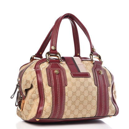 Gucci Monogram Medium Aviatrix Boston Ebony Bordeaux 3 of 11