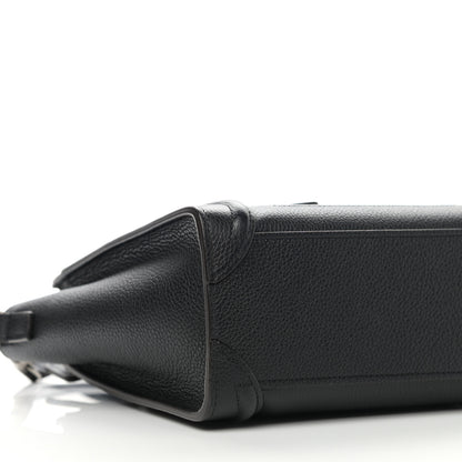 Celine Drummed Calfskin Nano Luggage Black 9 of 11