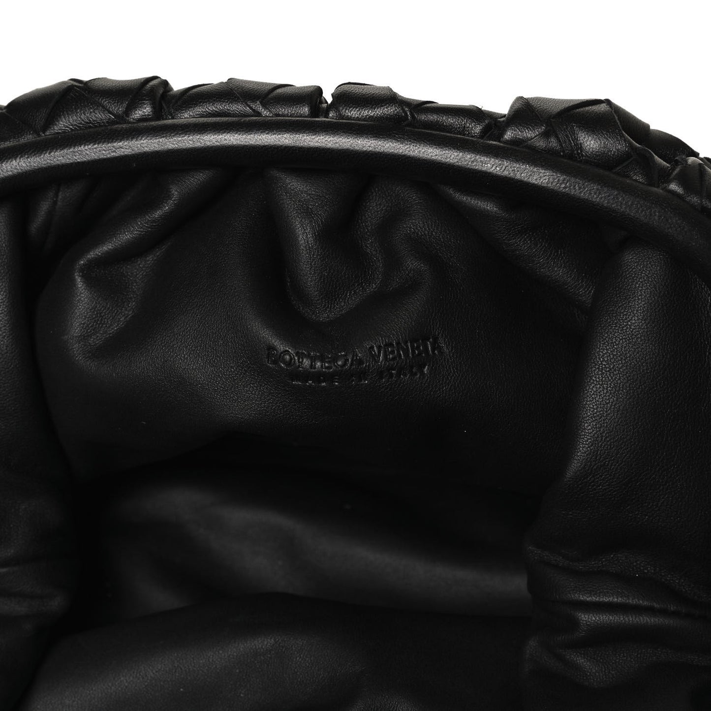 Nappa Maxi Intreccio The Pouch Oversized Clutch Black