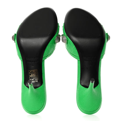 Balenciaga Agneau Arena Cagole 50mm Slide Sandals 36 Vivd Green 5 of 10
