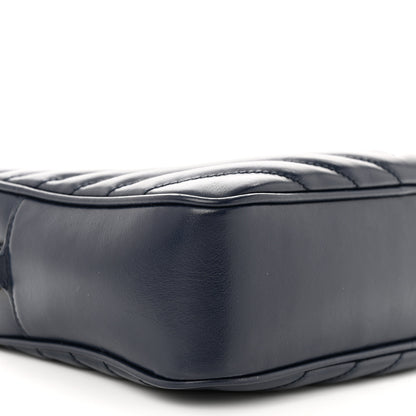 Saint Laurent Calfskin Matelasse Monogram Lou Camera Bag Navy 9 of 10
