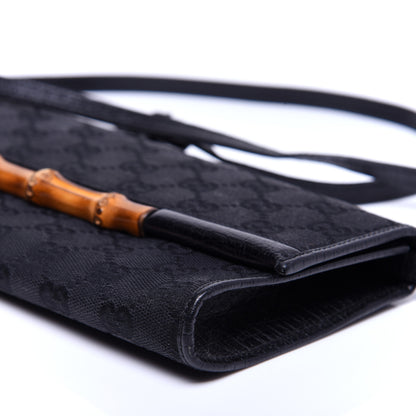 Gucci Monogram Bamboo Bar Clutch Black 7 of 11