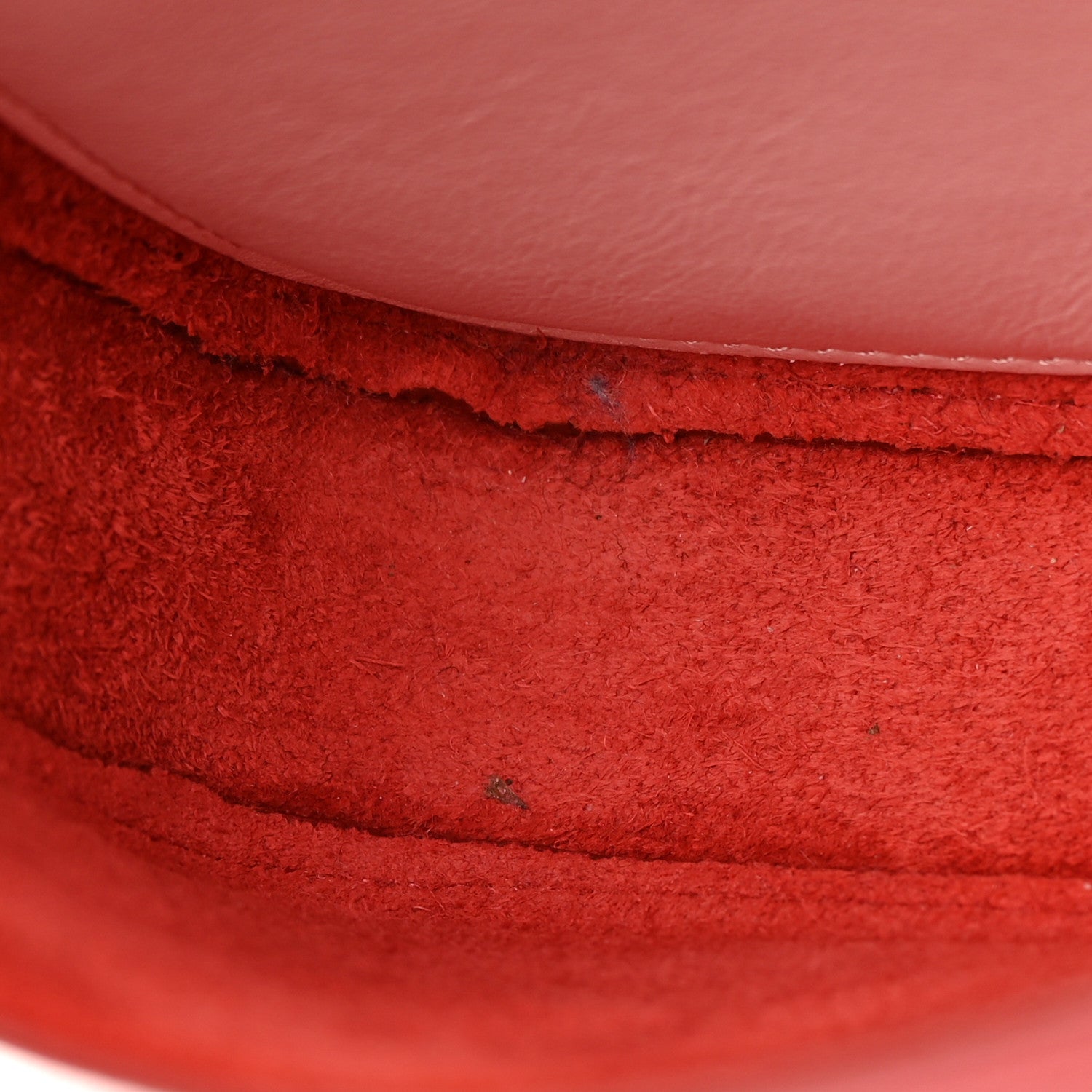 Celine Grained Shiny Calfskin Strap Clutch Scarlet 12 of 18