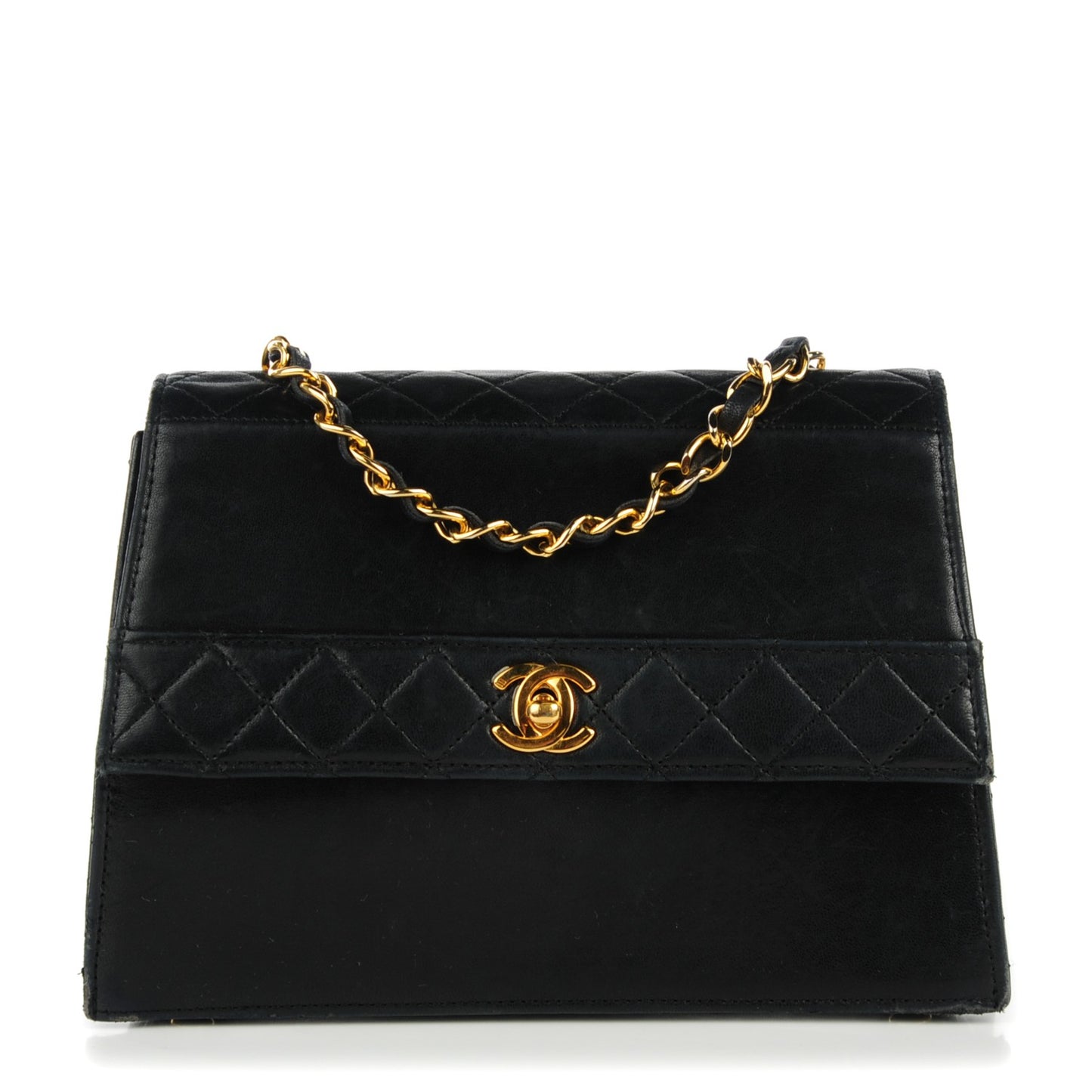 Lambskin Quilted Small Shoulder Bag Black