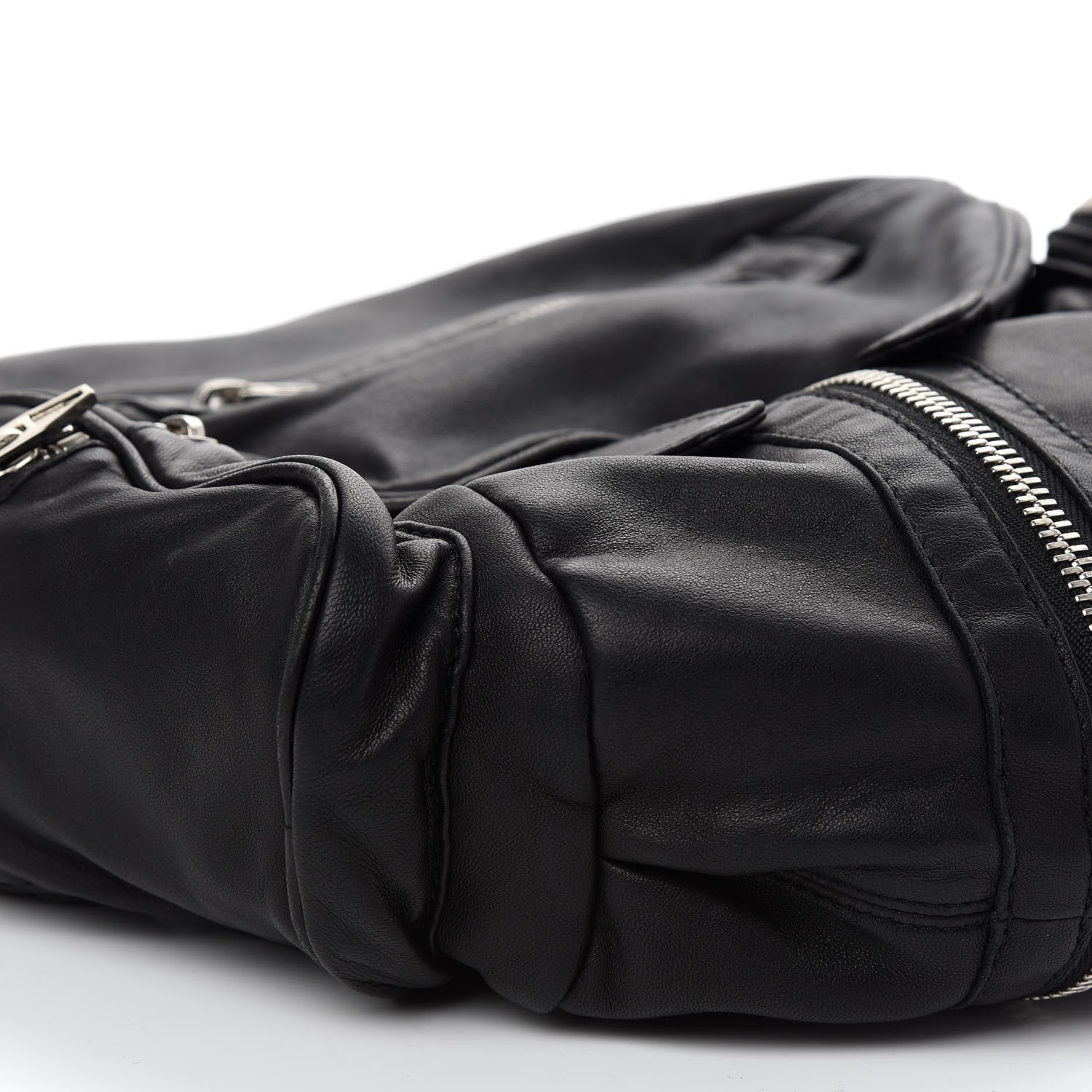 Alexander Wang Lambskin Marti Backpack Bag Washed Black Rhodium Hardware 7 of 9