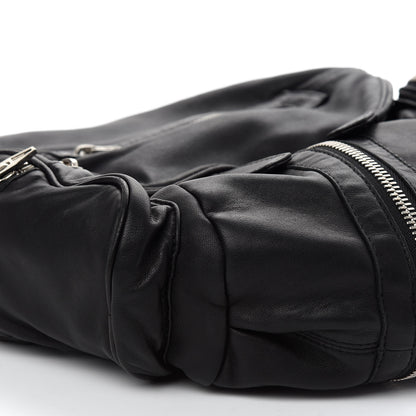 Alexander Wang Lambskin Marti Backpack Bag Washed Black Rhodium Hardware 7 of 9