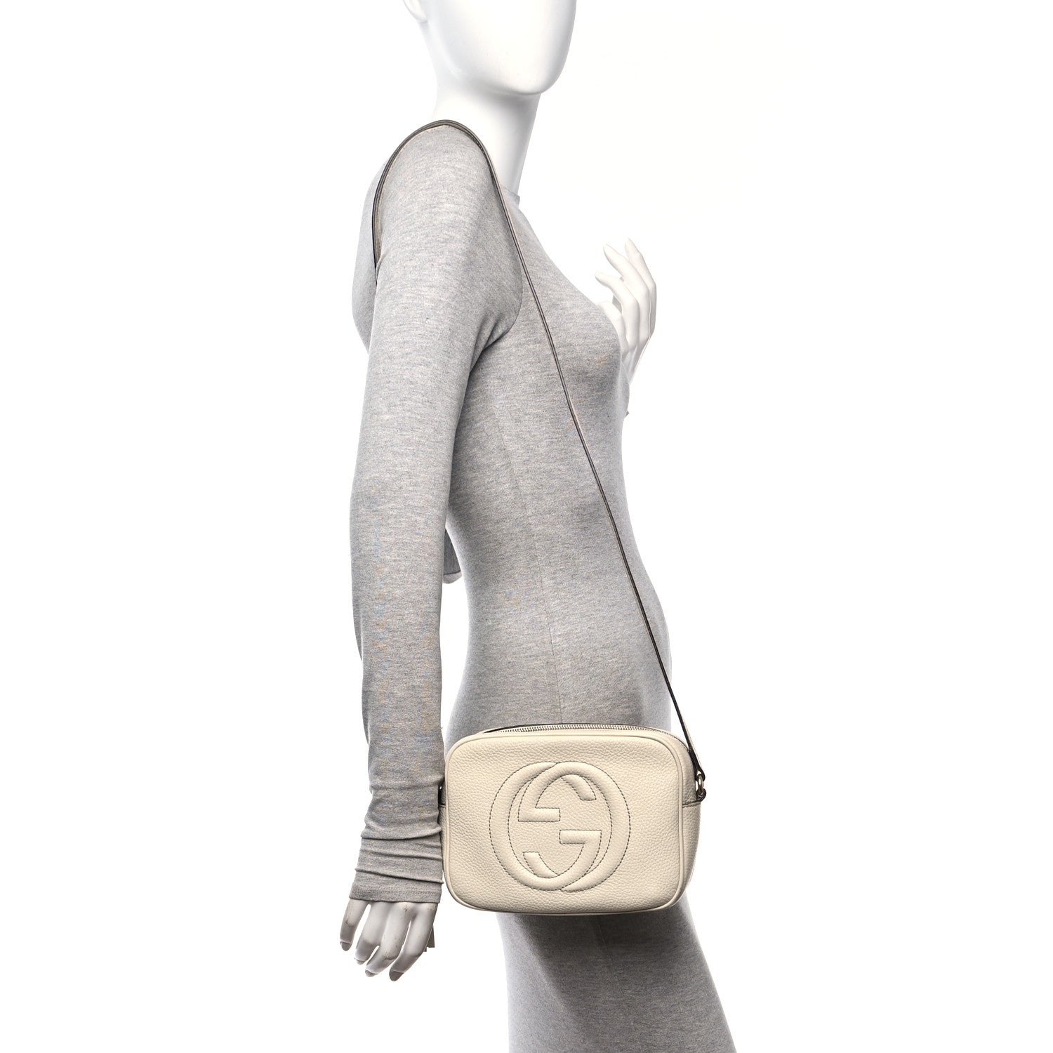 Gucci Pebbled Calfskin Small Soho Disco Bag Off White 2 of 11