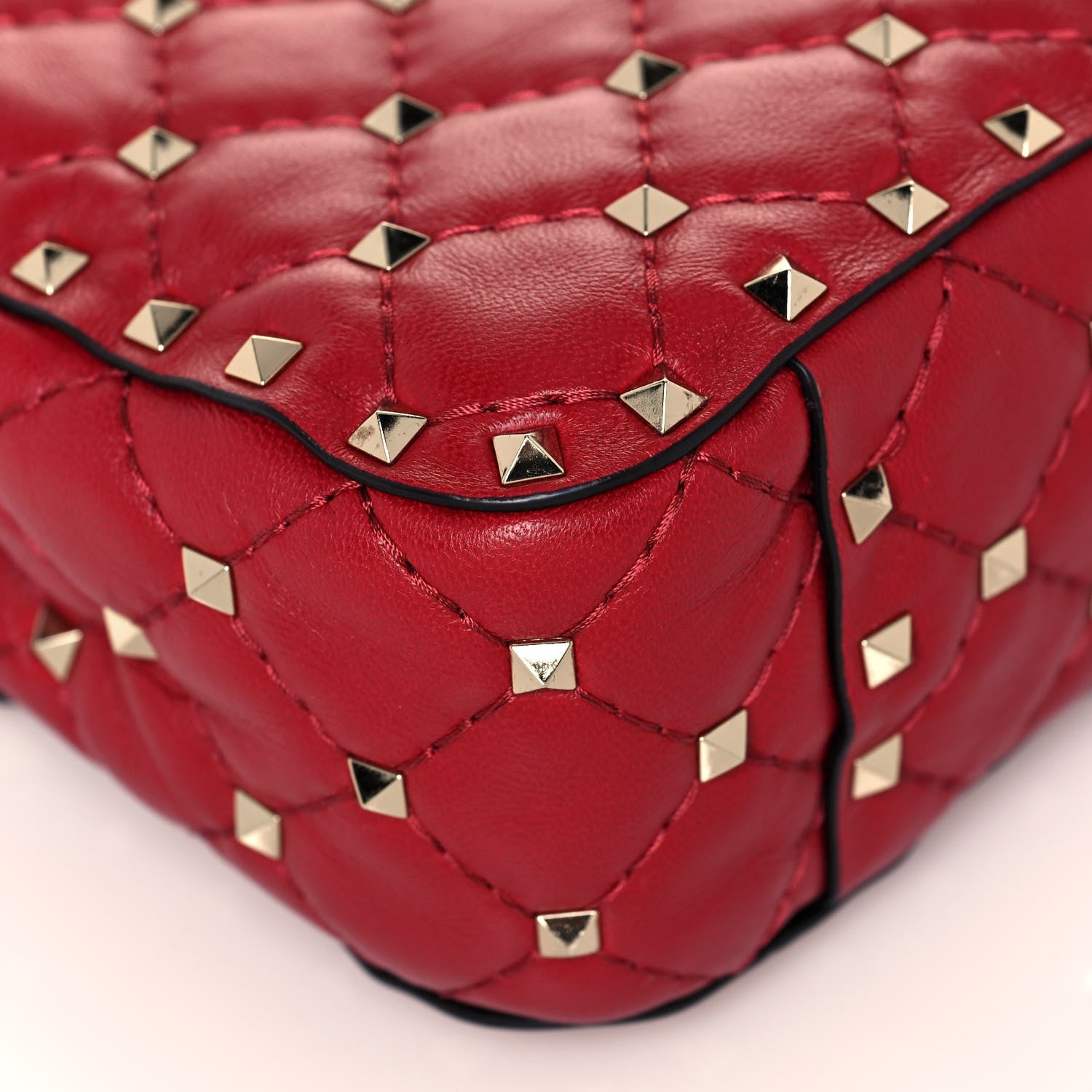 Valentino Garavani Nappa Medium Rockstud Spike Shoulder Bag Rosso Valentino 10 of 17