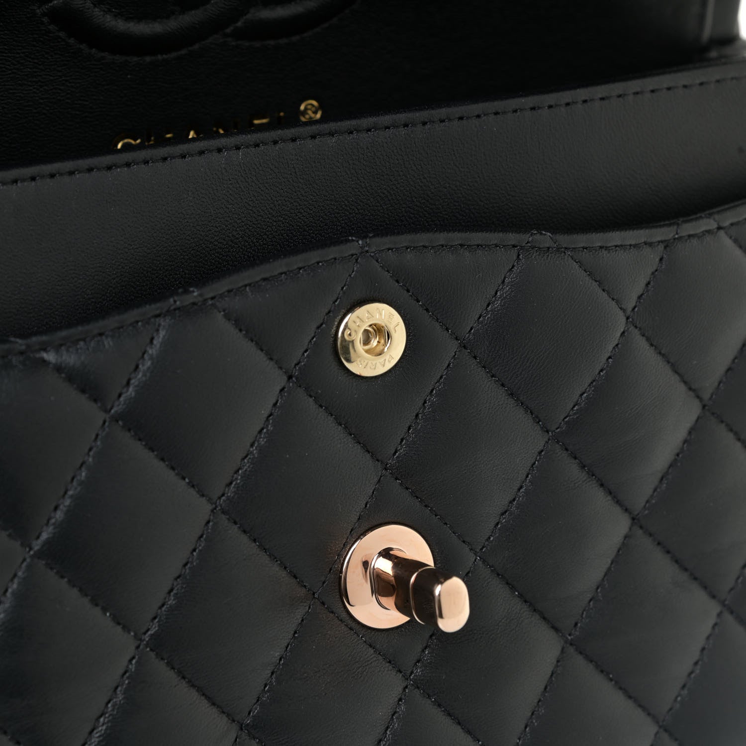 Chanel Lambskin Quilted Small Double Flap Black 8 of 10