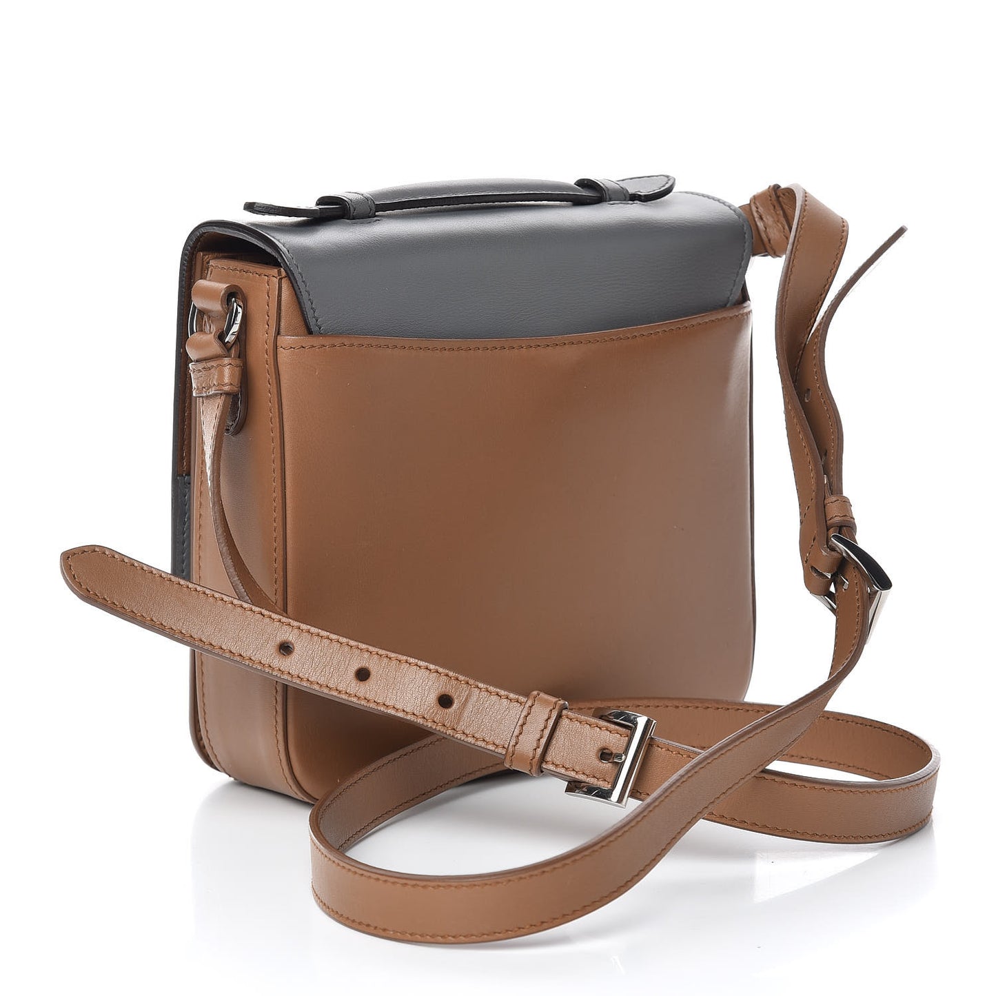 City Calf Bi-Color Crossbody Bag Cannella Marmo