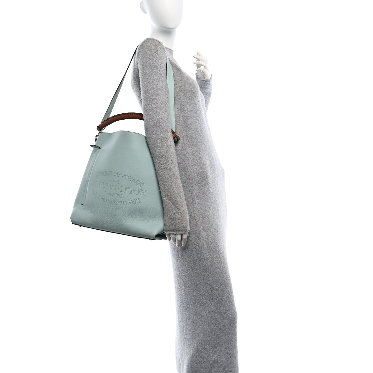 Louis Vuitton Veau Soie Calfskin Parnassea Bagatelle Hobo Azur 2 of 9