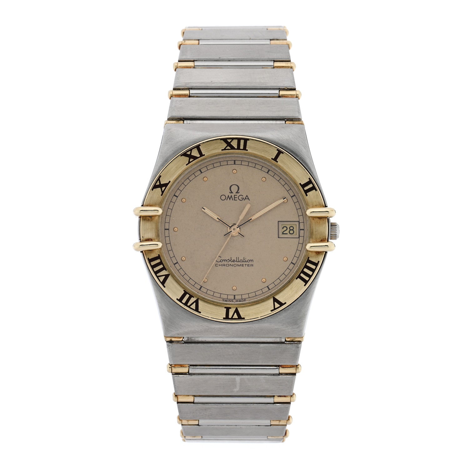 Omega Stainless Steel 18K Yellow Gold 33mm Constellation Quartz Watch Champagne 398.0876 1 of 4