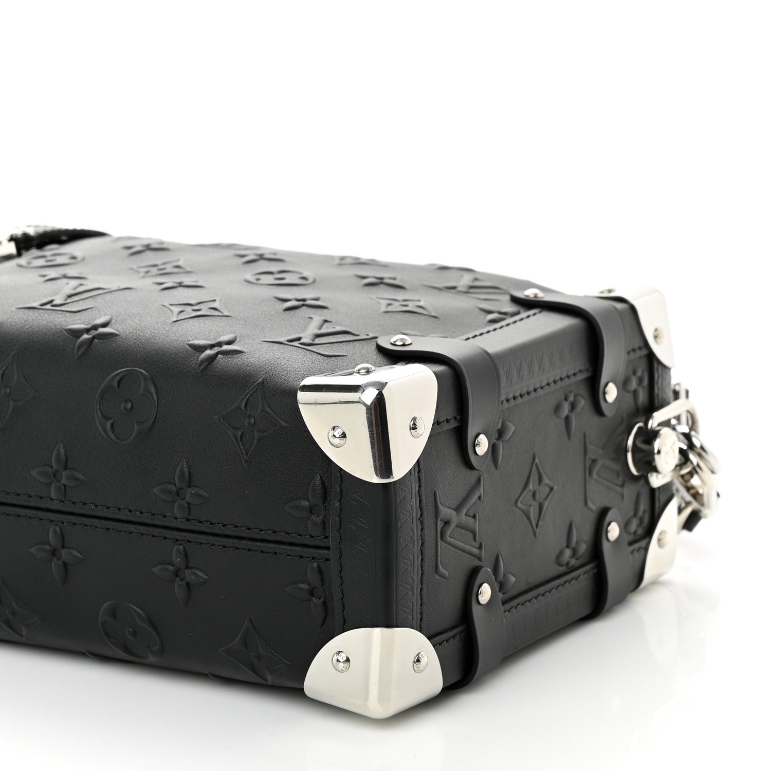 Louis Vuitton Calfskin Debossed Monogram Side Trunk Black 9 of 9