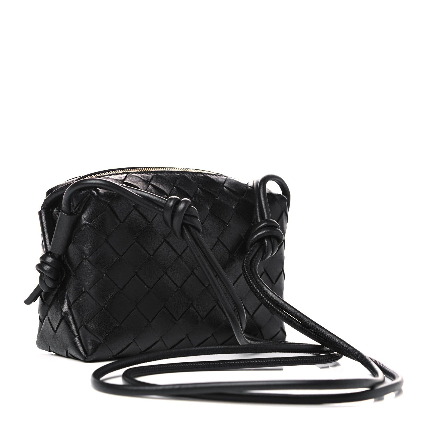 Bottega Veneta Nappa Intrecciato Nodini Mini Crossbody Black 2 of 4