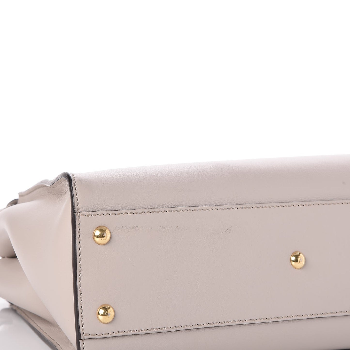 Vitello Seta Shiny Nappa Medium Peekaboo Iconic Satchel Grigio Polvere Bois de Rose