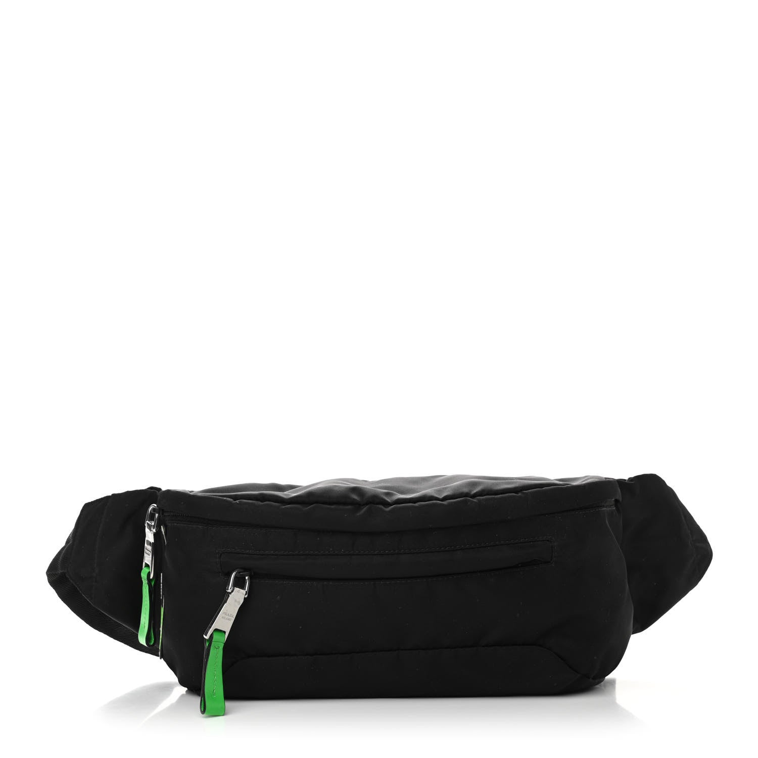 Prada Tessuto Nylon Belt Bag Black Verde 1 of 9