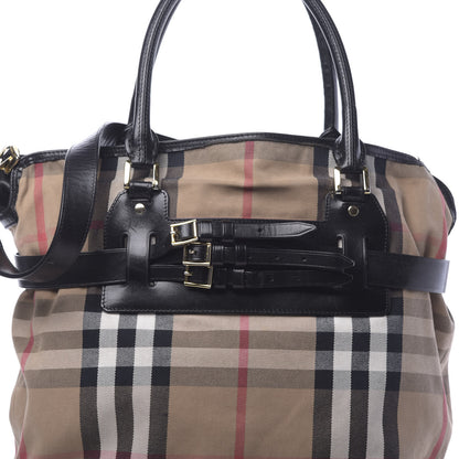 Burberry House Check Bridle Calfskin Medium Gosford Hobo Black 13 of 15