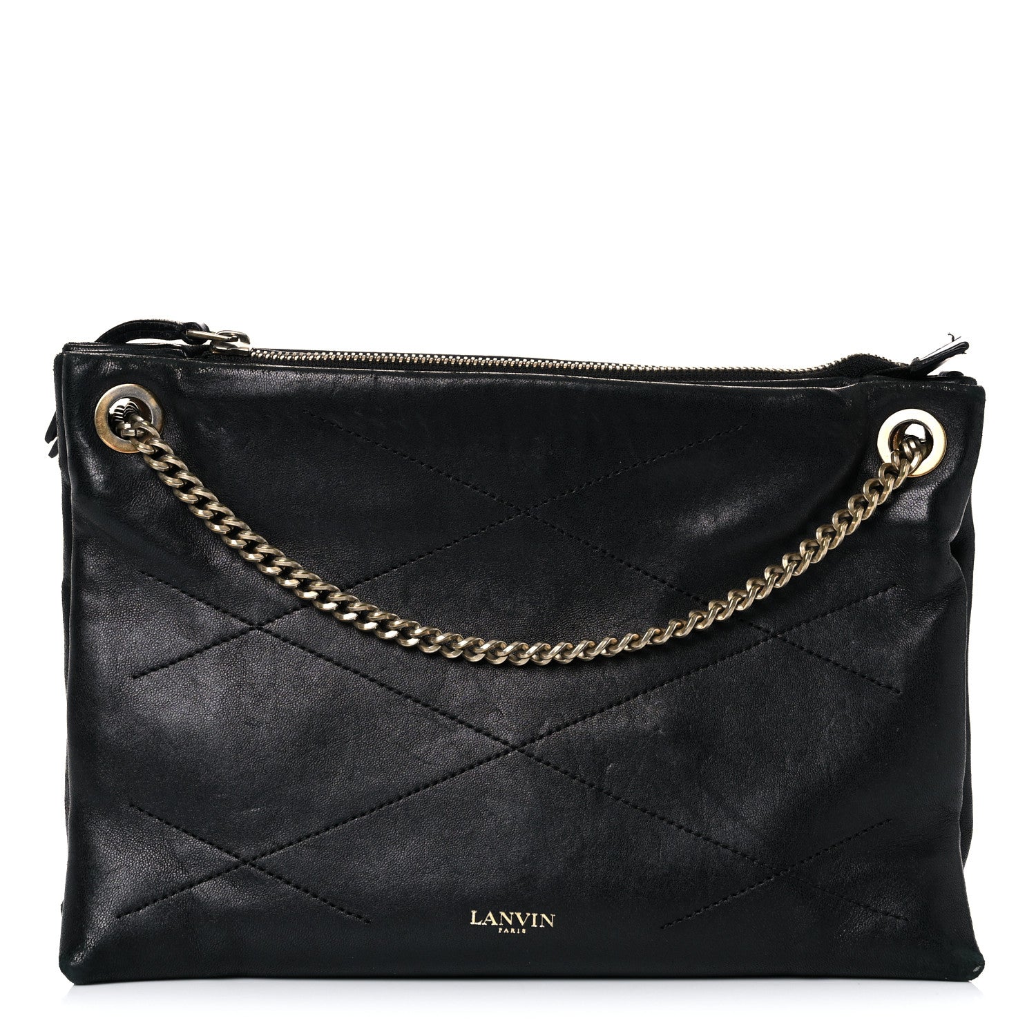 Lanvin Lambskin Quilted Small Sugar Shoulder Bag Black 1 of 26