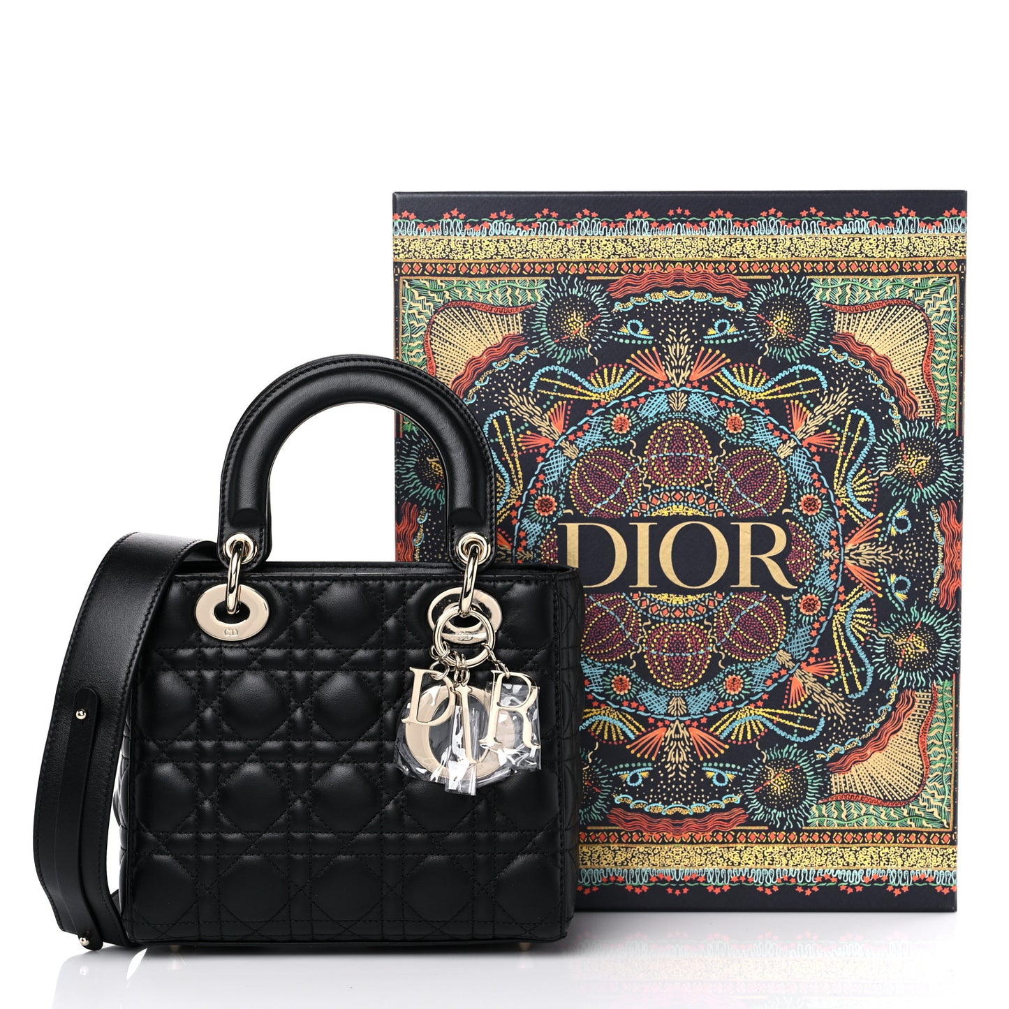 Lambskin Cannage Small My ABCDior Lady Dior Black