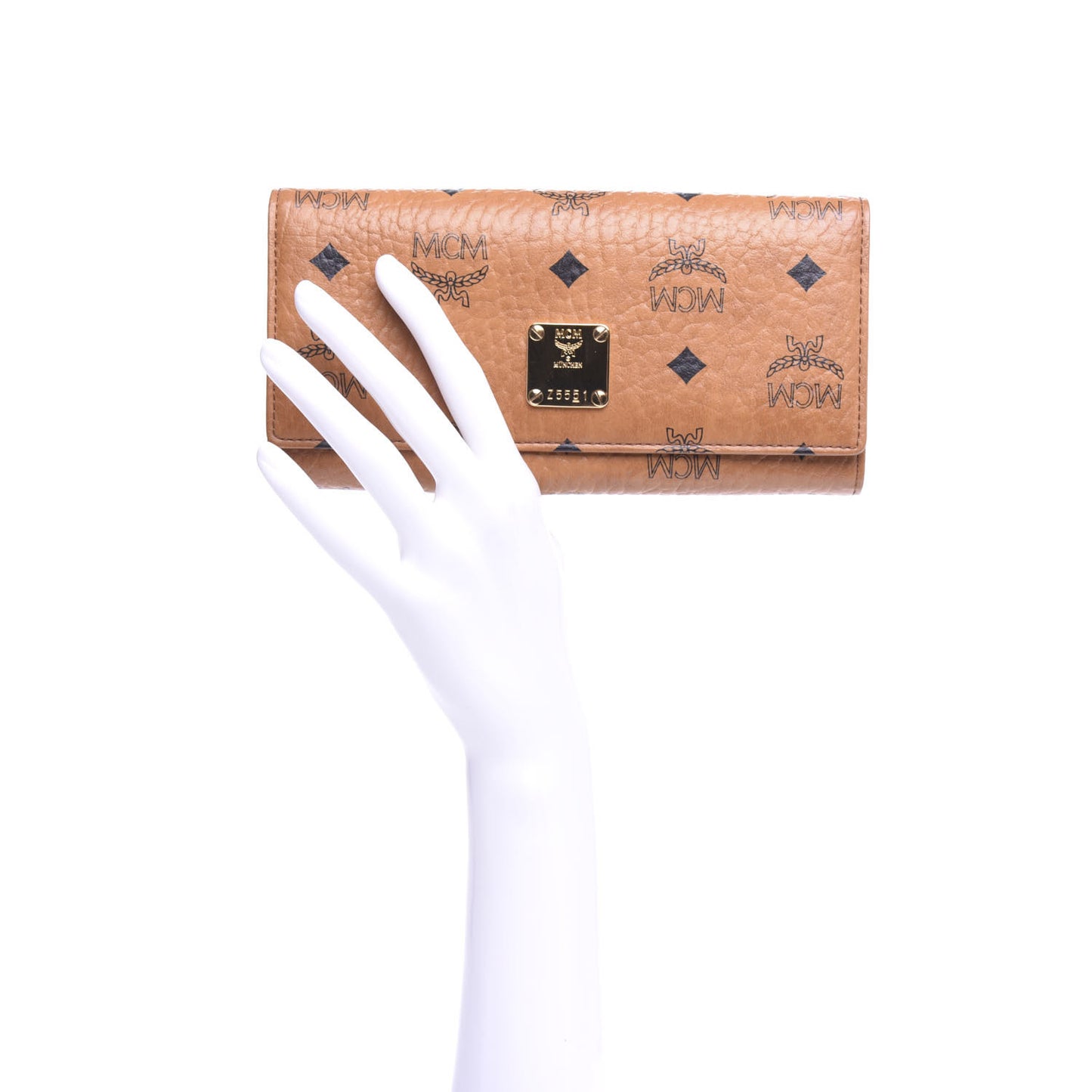 Visetos Heritage Large Trifold Flap Wallet Cognac