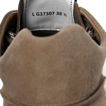 Chanel Suede Goatskin CC Sneakers 38.5 Dark Beige 8 of 9