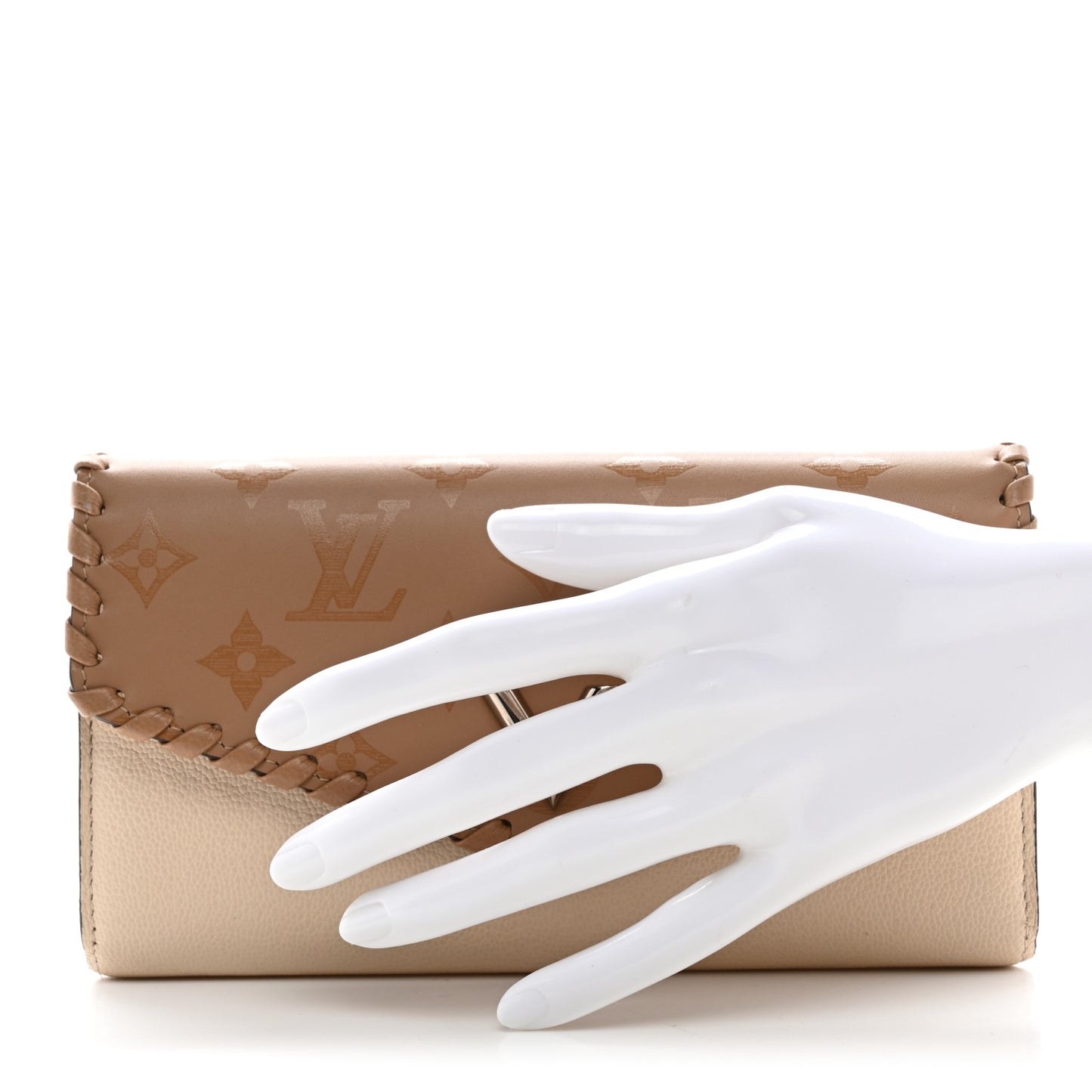 Monogram Cuir Plume Very Wallet Sesame Creme