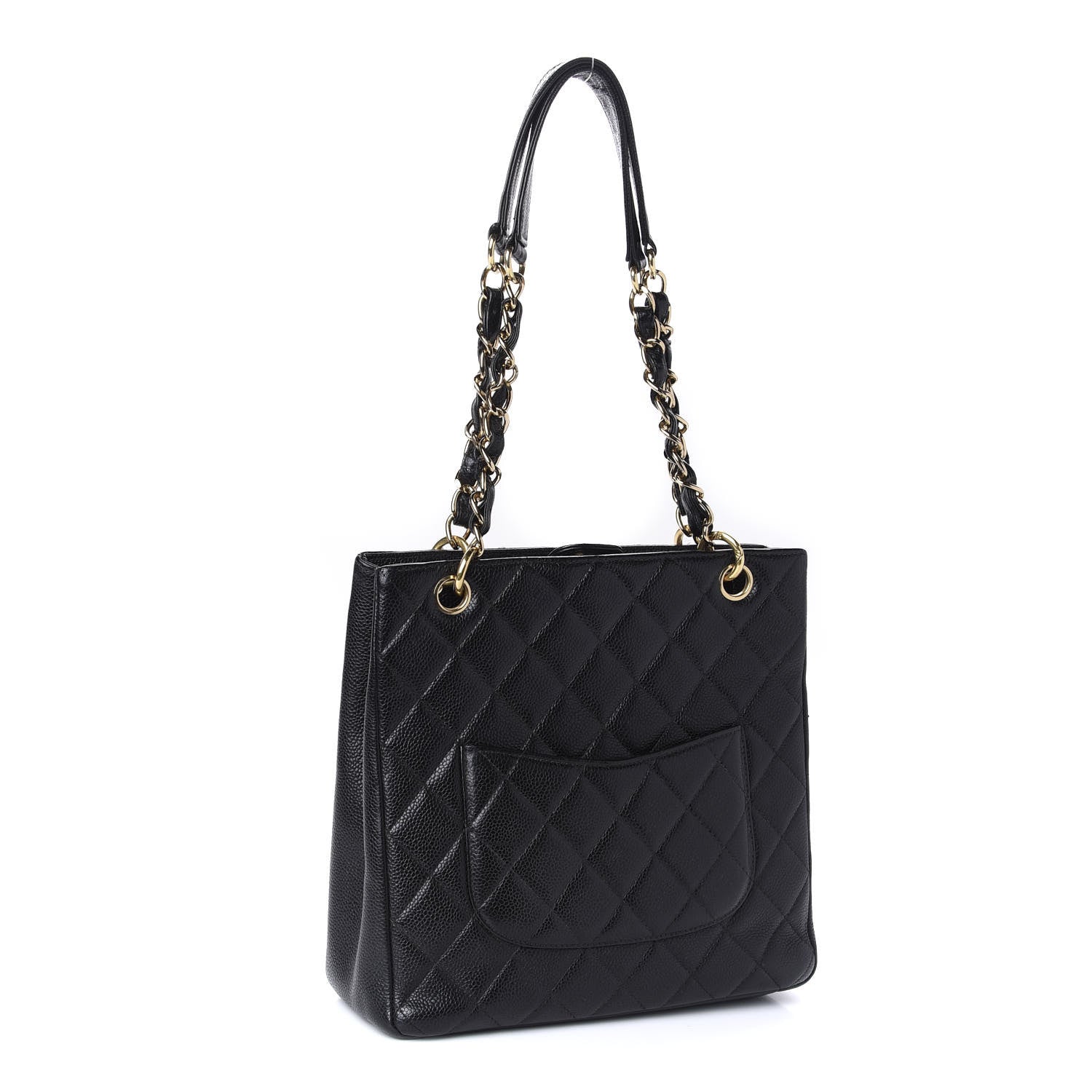 Chanel Caviar Quilted Petit Shopping Tote PST Black 3 of 10