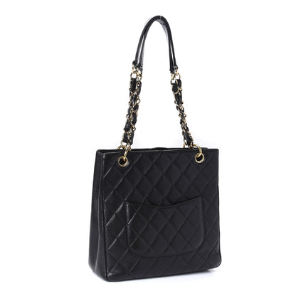 Chanel Caviar Quilted Petit Shopping Tote PST Black 3 of 10