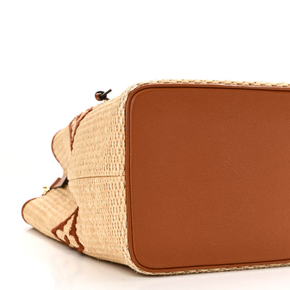 Louis Vuitton Raffia Calfskin Monogram Neonoe MM Tan 8 of 9