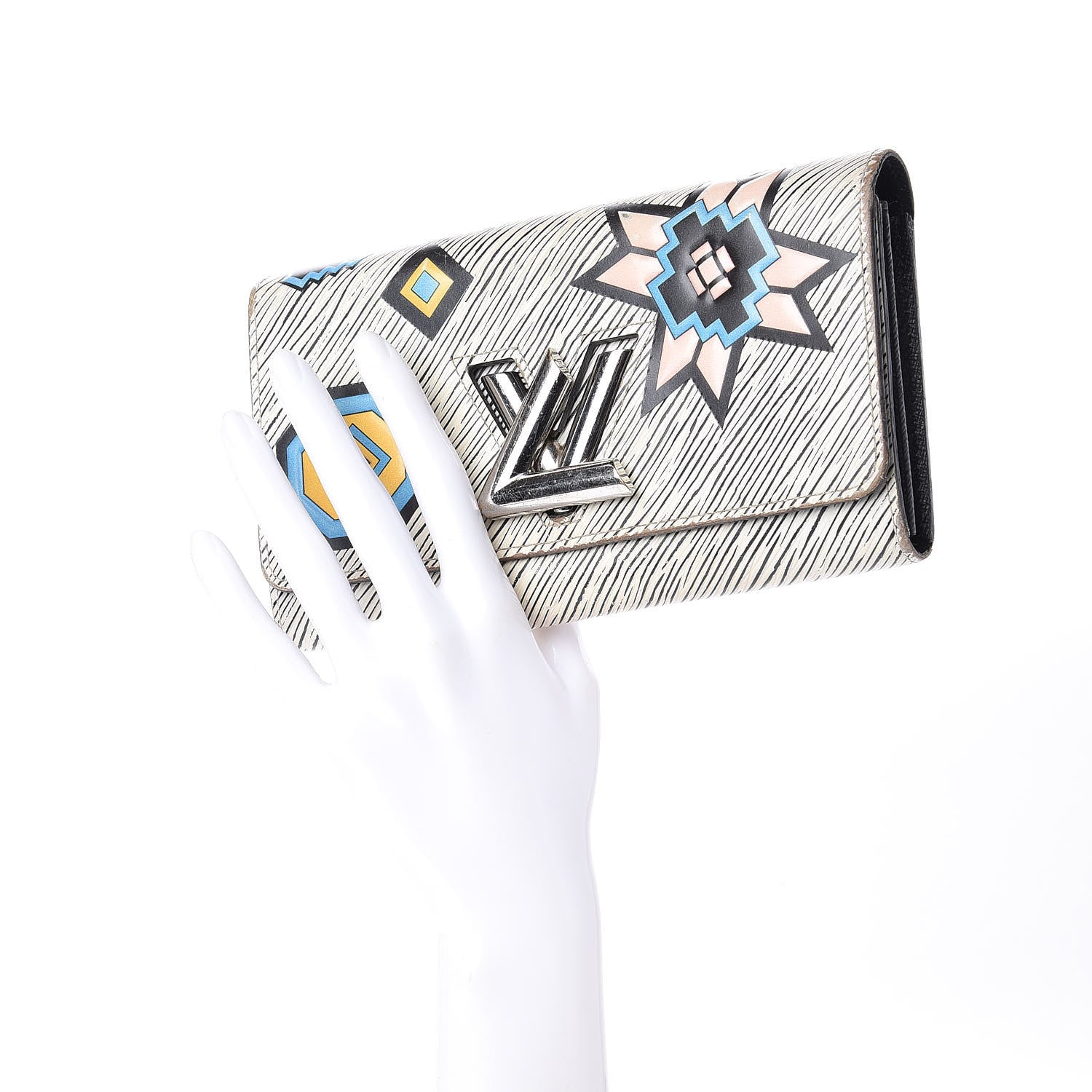 Louis Vuitton Epi Azteque Twist Wallet White 2 of 10