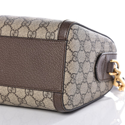 Gucci GG Supreme Monogram Web Medium Ophidia Boston Brown 8 of 11
