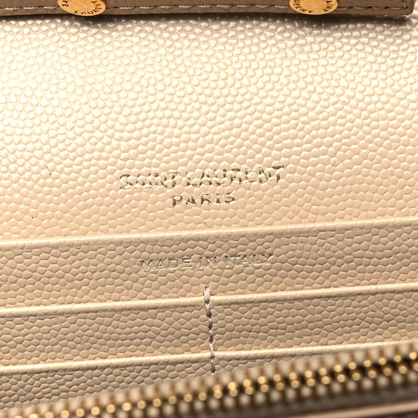 Grain De Poudre Matelasse Chevron Cassandre Chain Wallet Deep Beige