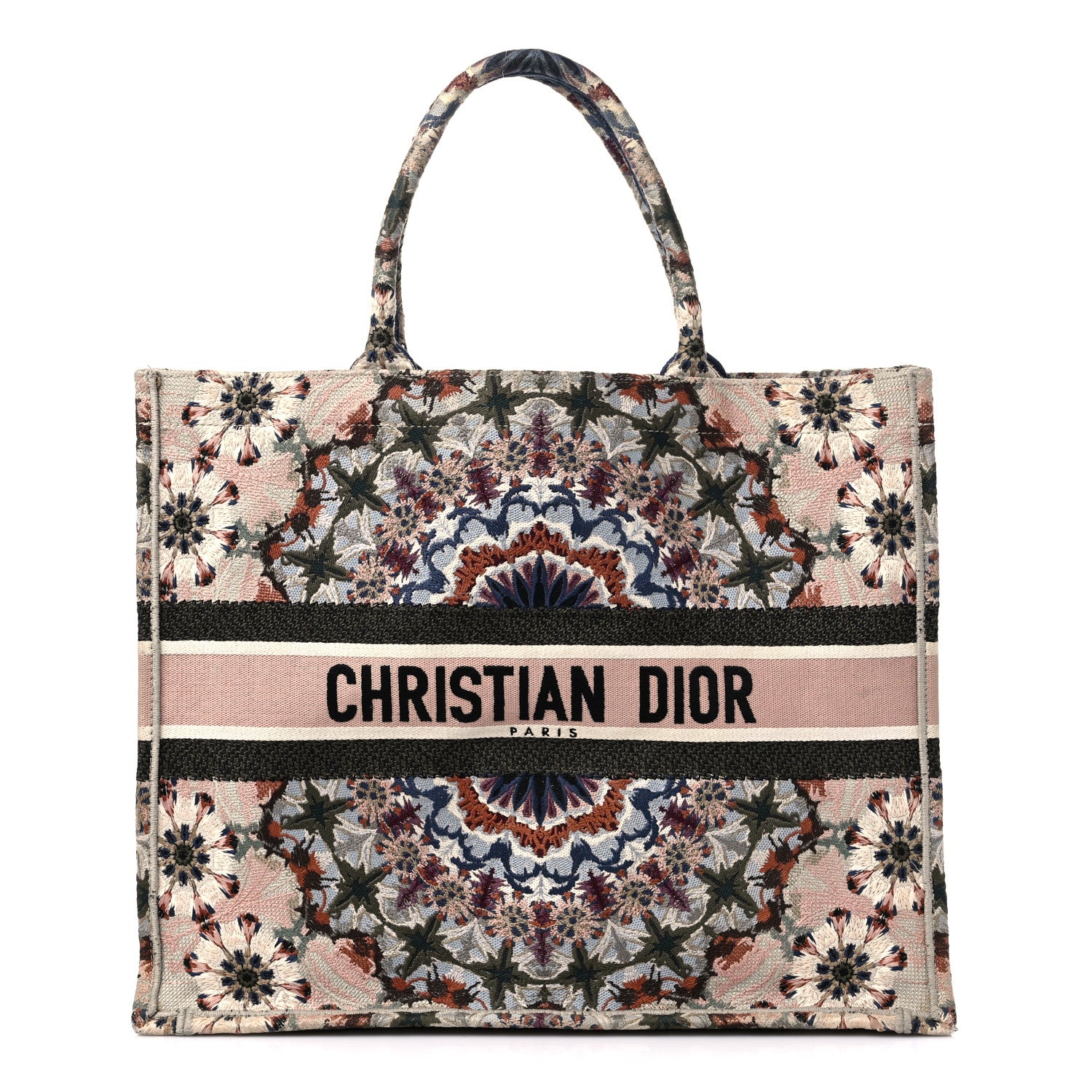 Christian Dior Canvas Embroidered Large KaleiDioroscopic Book Tote Multicolor 1 of 15