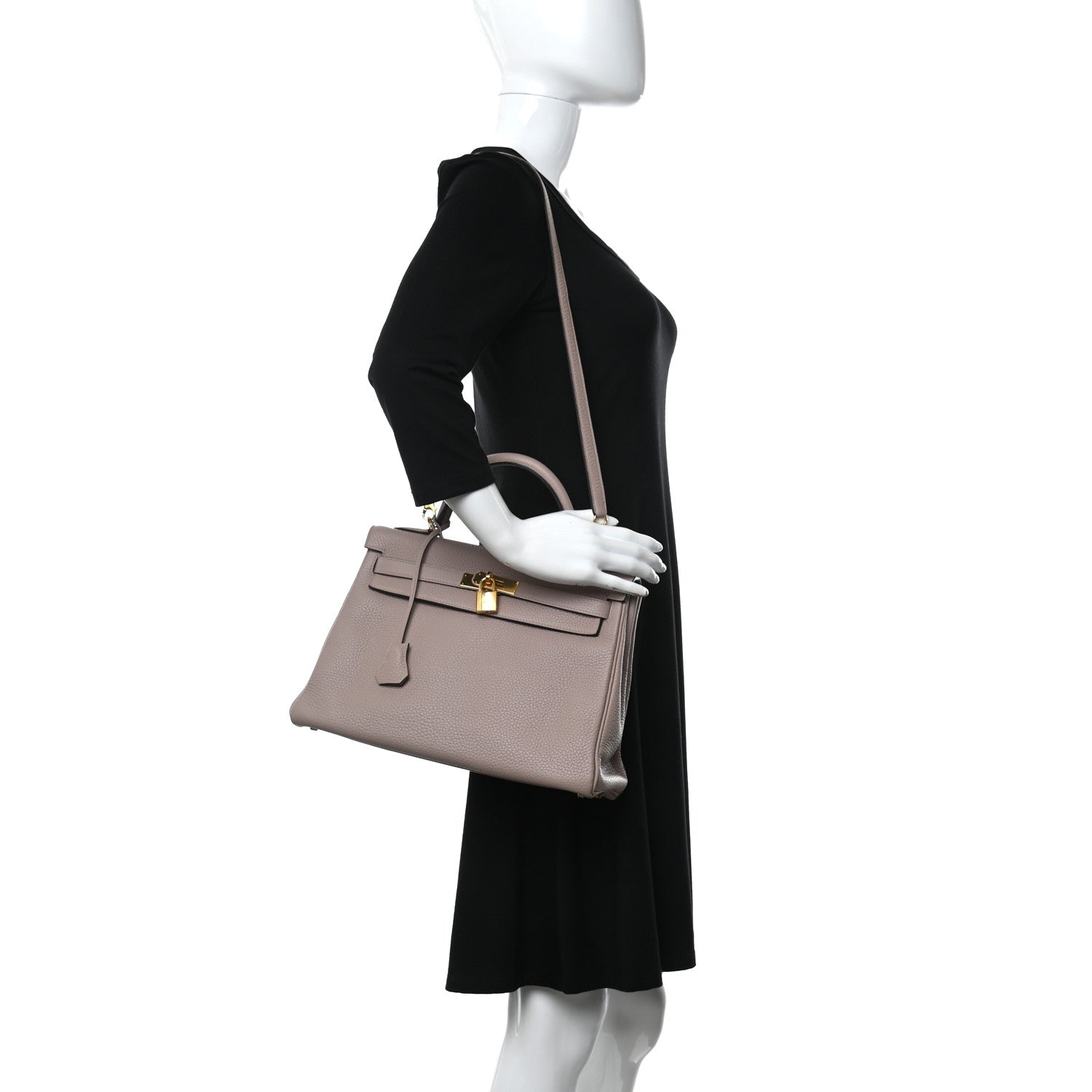 Hermes Taurillon Clemence Kelly Retourne 32 Glycine 3 of 12
