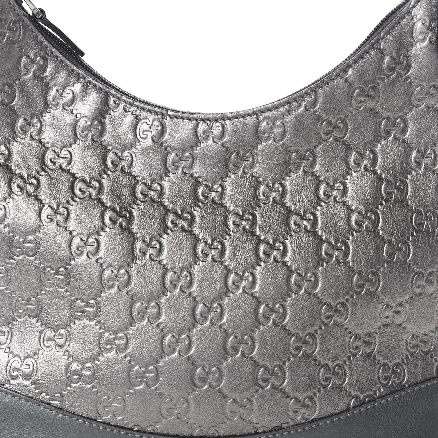 Guccissima Small Shoulder Bag Pewter