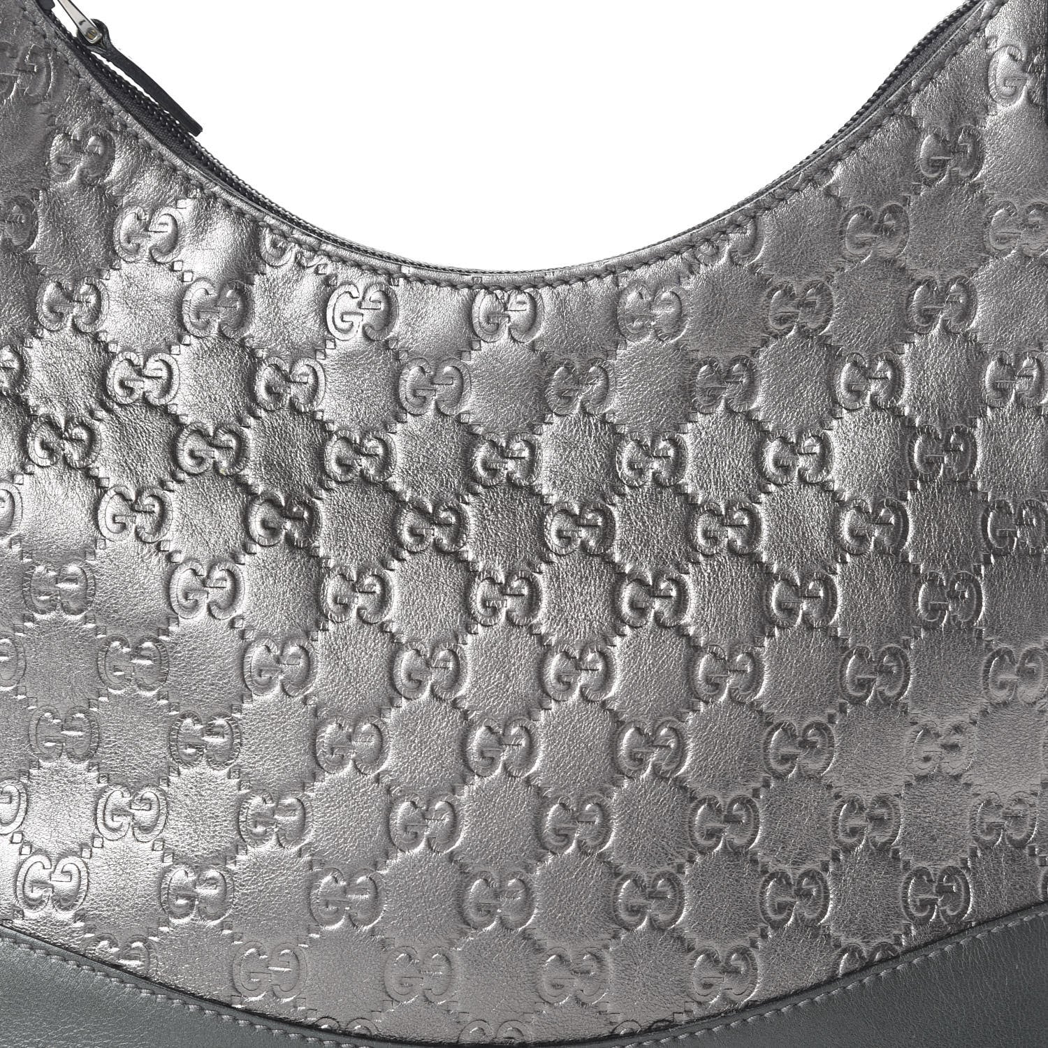 Gucci Guccissima Small Shoulder Bag Pewter 10 of 10