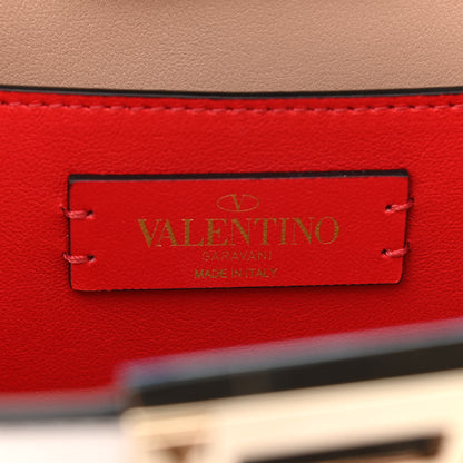 Valentino Garavani Vitello Rockstud Chain Clutch White 6 of 9